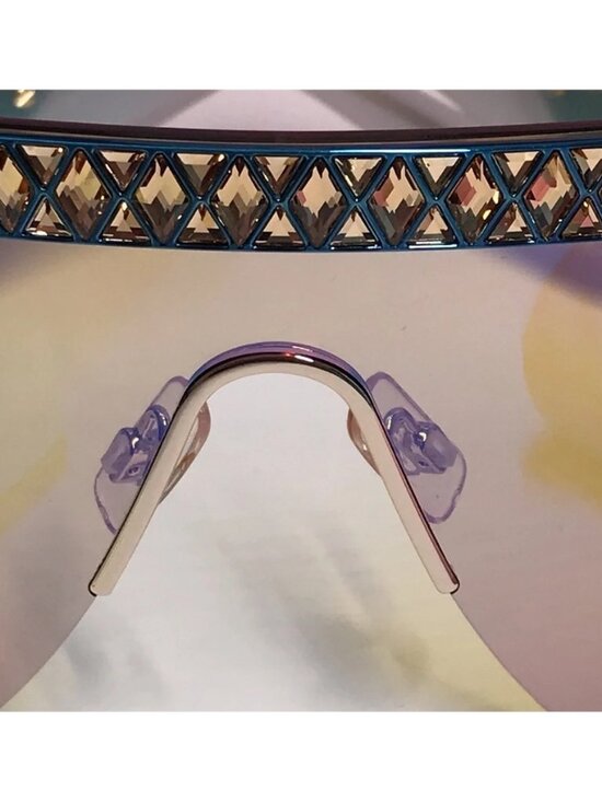 New Authentic Swarovski Sunglasses Mask, Gradient tint, SK0363 30X, Blue